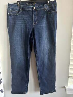 Seven7 Women's Plus Size Straight Leg Embroidered Jeans - Size 20